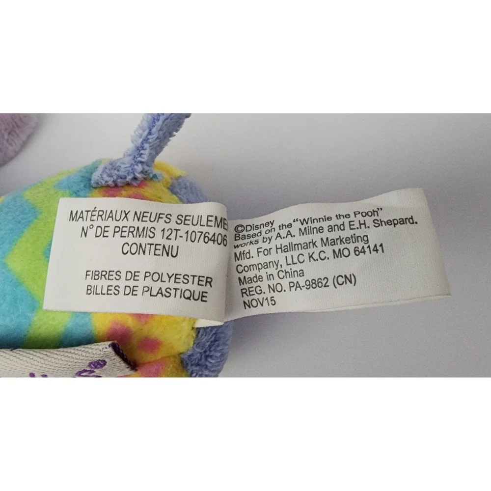 Hallmark Itty Bittys Plush Disney Winnie the Pooh Easter Set of 5 Multicolor EX